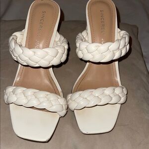 Sincerely Jules Cream Braided Sandals